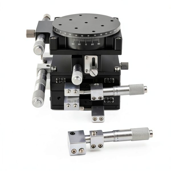 XYZR 4 Axis Linear Positioning Stage 90mm x 90mm Bearing Platform-1