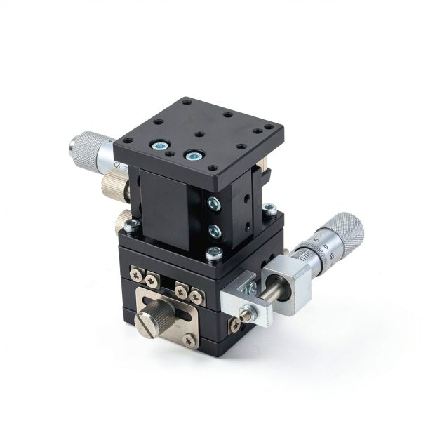 Oumefar 3 Axis Linear Stage 40x40mm Roller Bearing Black Aluminum-4