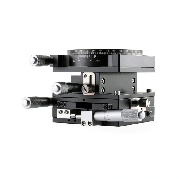 XYZR 4 Axis 90mmx90mm Manual Linear Positioning Stage Bearing Tuning Platform Sliding Table for Precision Inspection & Equipment Positioning-4