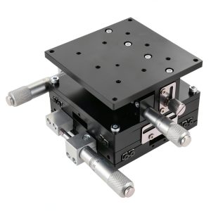 XYZ 3 Axis Manual Linear Stage 90x90mm BORDSTRACT Aluminum Roller-0