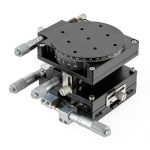 XYZR 4 Axis 90mmx90mm Manual Linear Positioning Stage Bearing Tuning Platform Sliding Table for Precision Inspection & Equipment Positioning-0
