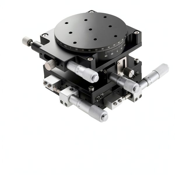 XYZR 4 Axis Linear Positioning Stage 90mm x 90mm Bearing Platform-8