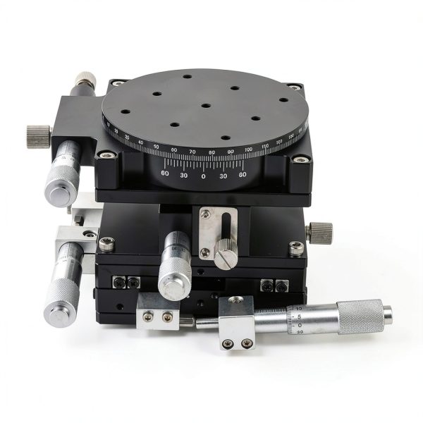 XYZR 4 Axis Linear Positioning Stage 90mm x 90mm Bearing Platform-4