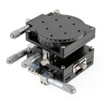 XYZR 4 Axis Linear Positioning Stage 90mm x 90mm Bearing Platform-0