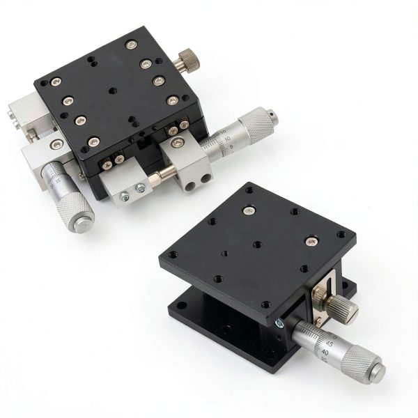 kimllier 60x60mm XYZ Linear Stage 3 Axis Manual Sliding Table Trimming Bearing Platform-5