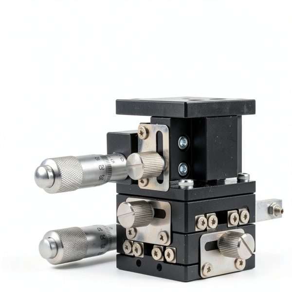 Oumefar 3 Axis Linear Stage 40x40mm Roller Bearing Black Aluminum-7