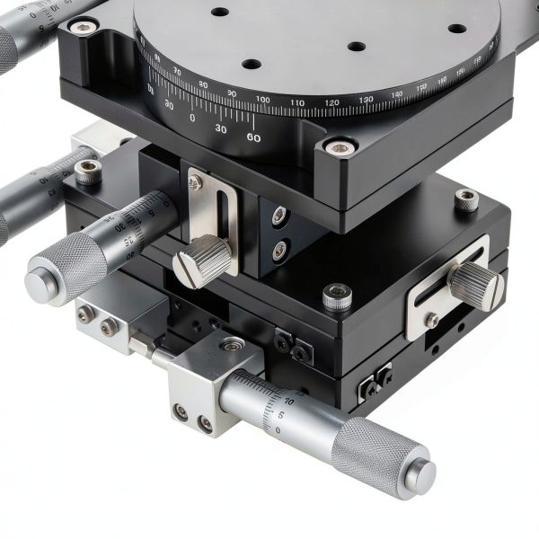XYZR 4 Axis 90mmx90mm Manual Linear Positioning Stage Bearing Tuning Platform Sliding Table for Precision Inspection & Equipment Positioning-6