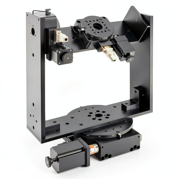 Electric Rotating Platform 2.4" 60mm Bearing Scale Optical Rotation Worm Gear Reducer Ratio 90:1 Motorized Rotary Machine Stage 360° Precision Fine Tuning Table for Laser 3D Scanning-6