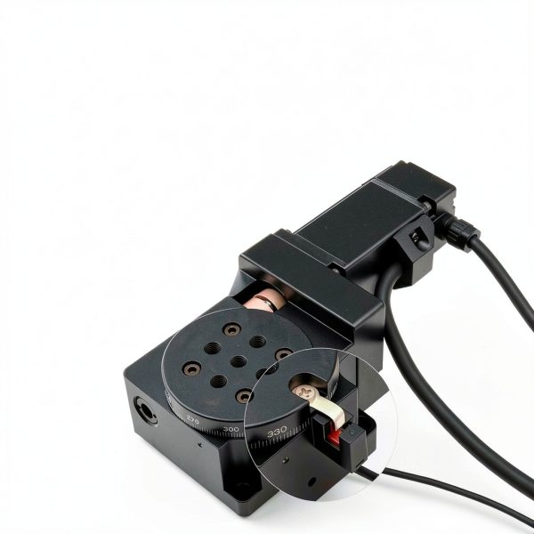 Electric Rotating Platform 2.4" 60mm Bearing Scale Optical Rotation Worm Gear Reducer Ratio 90:1 Motorized Rotary Machine Stage 360° Precision Fine Tuning Table for Laser 3D Scanning-1